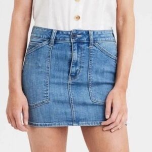 American Eagle Women 6 Next Level Stretch Denim Casual 90s Hi-Rise Mini Skirt